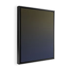 Ombre River Bed Blue Olive Framed Canvas Print Gallery Image 2
