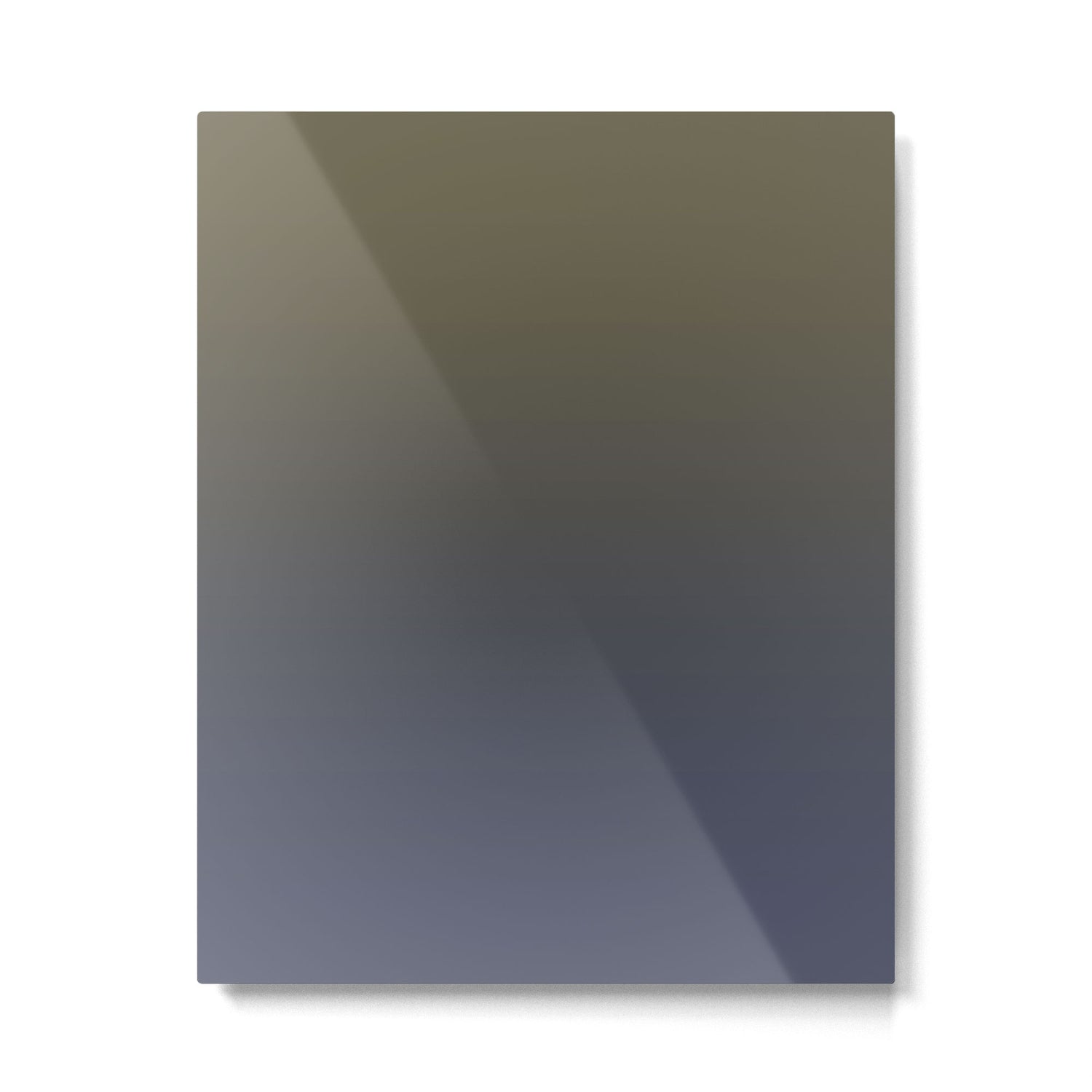 Ombre River Bed Blue Olive Metal Print Gallery Image 6