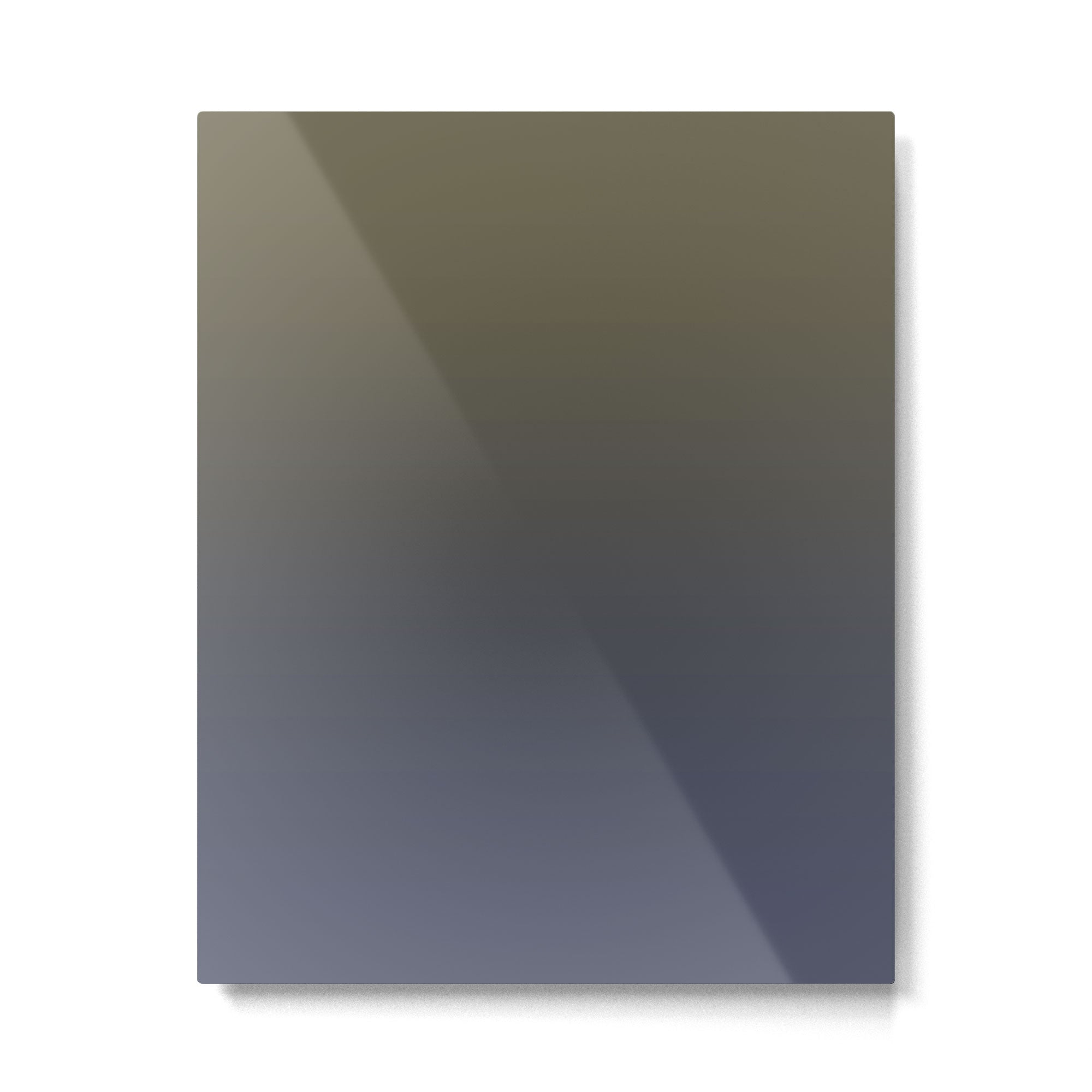 Ombre River Bed Blue Olive Metal Print Gallery Image 6