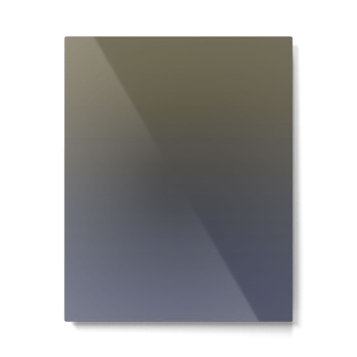 Ombre River Bed Blue Olive Metal Print Gallery Image 1