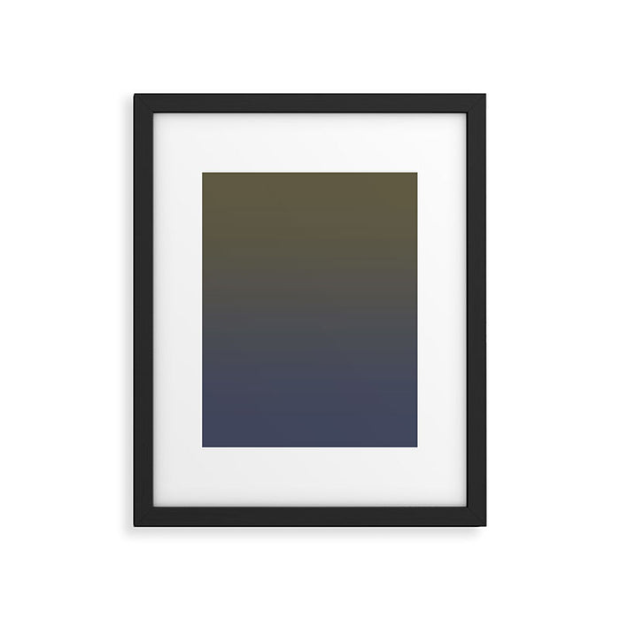 Ombre River Bed Blue Olive Framed Art Print Gallery Image 1