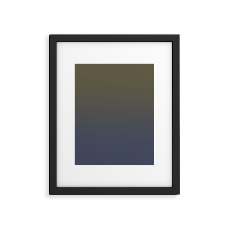 Ombre River Bed Blue Olive Framed Art Print Gallery Image 6