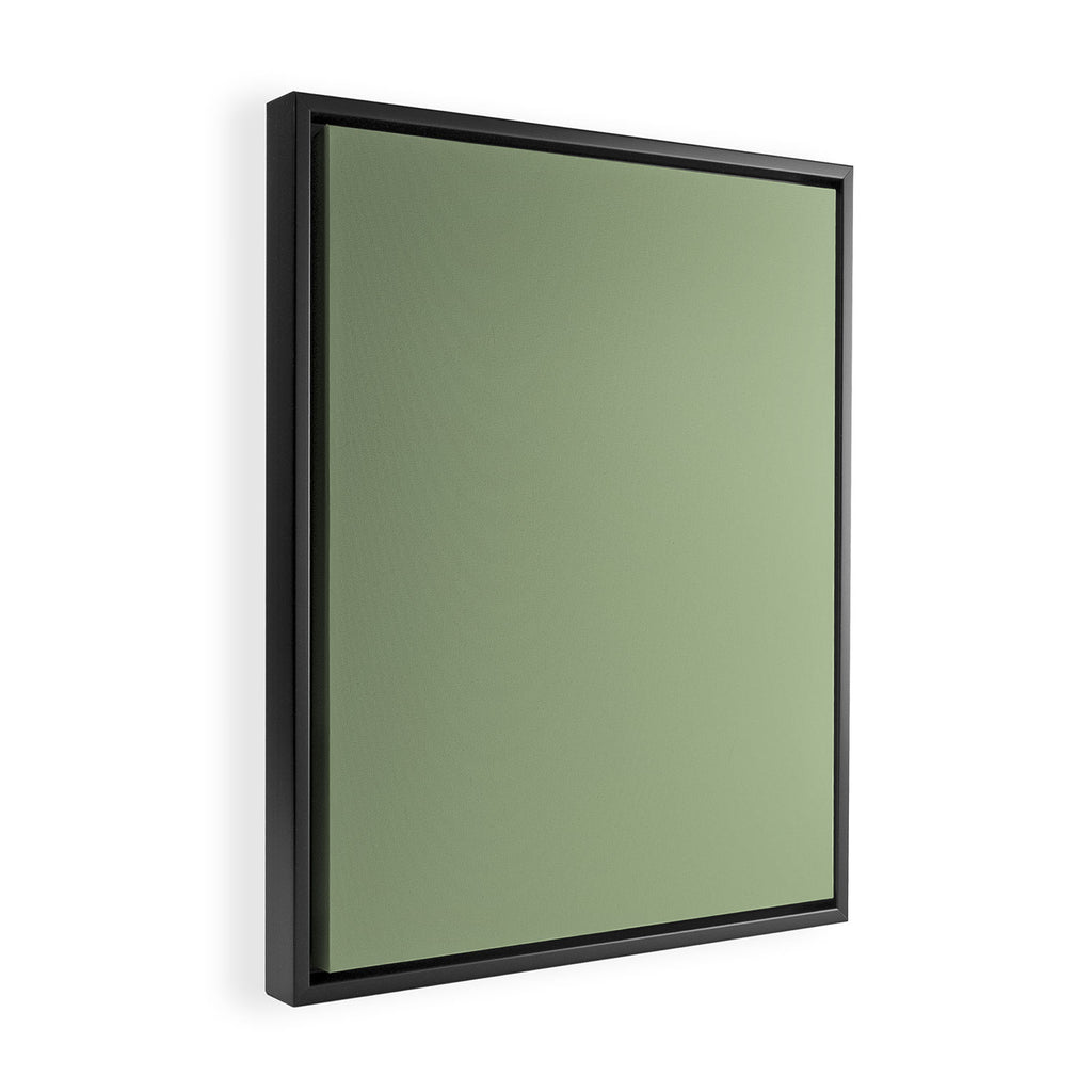 Sea Green Solid Matte Colour Blocks Framed Canvas Print Gallery Image 2