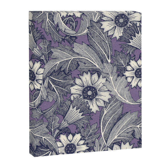 acanthus navy blue violet Canvas Print Gallery Image 1