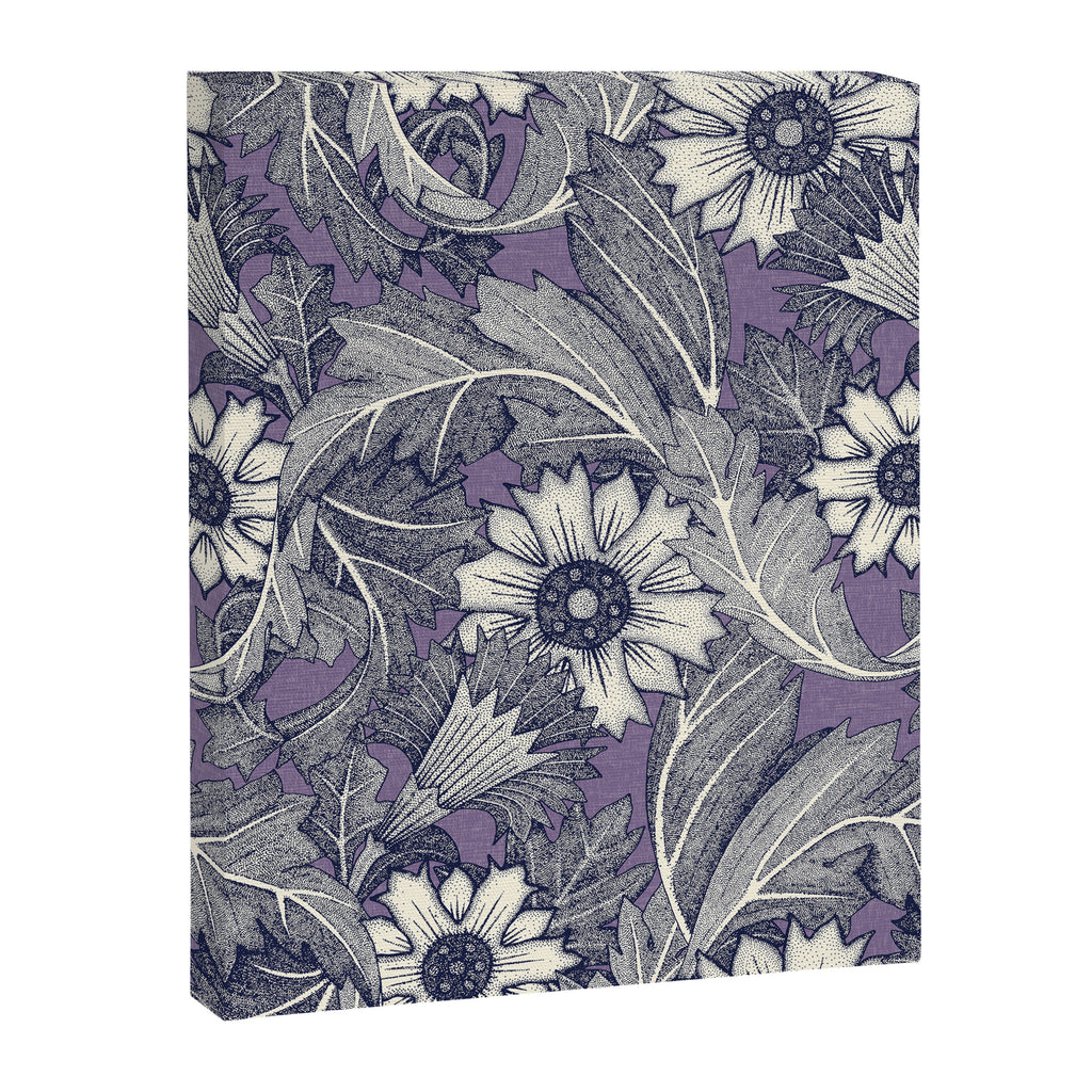 acanthus navy blue violet Canvas Print Gallery Image 8