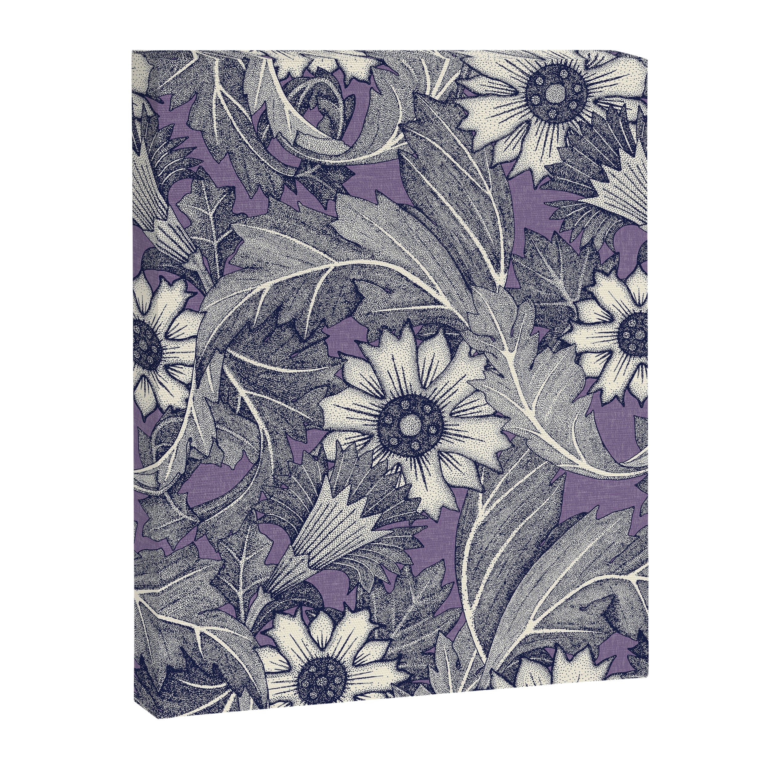 acanthus navy blue violet Canvas Print Gallery Image 8