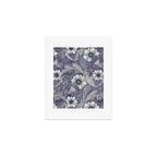 acanthus navy blue violet Art Print Gallery Image 1