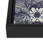 acanthus navy blue violet Framed Canvas Print Gallery Image 3