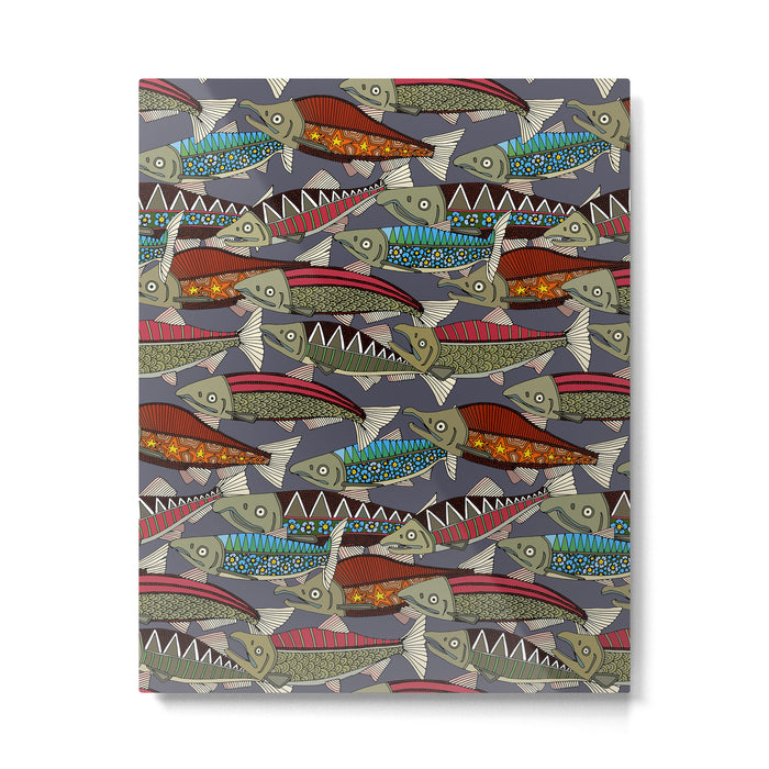 Alaskan salmon dusk Metal Print Gallery Image 1