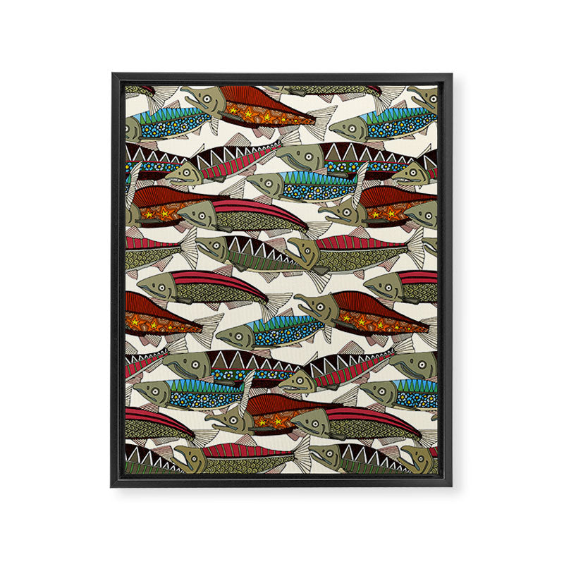 Alaskan salmon pearl Framed Canvas Print Gallery Image 8