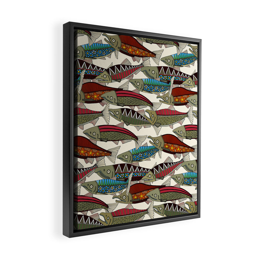 Alaskan salmon pearl Framed Canvas Print Gallery Image 2