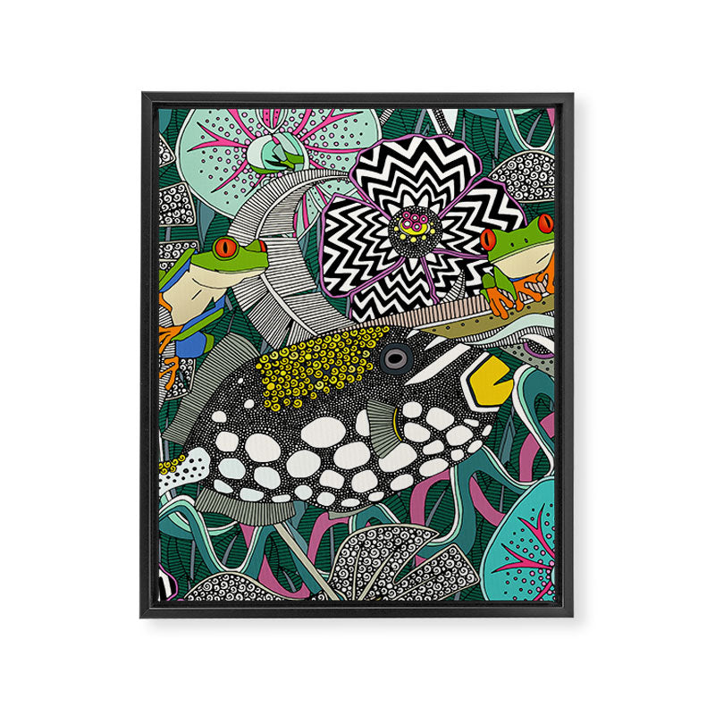 ASHA green Framed Canvas Print Gallery Image 8