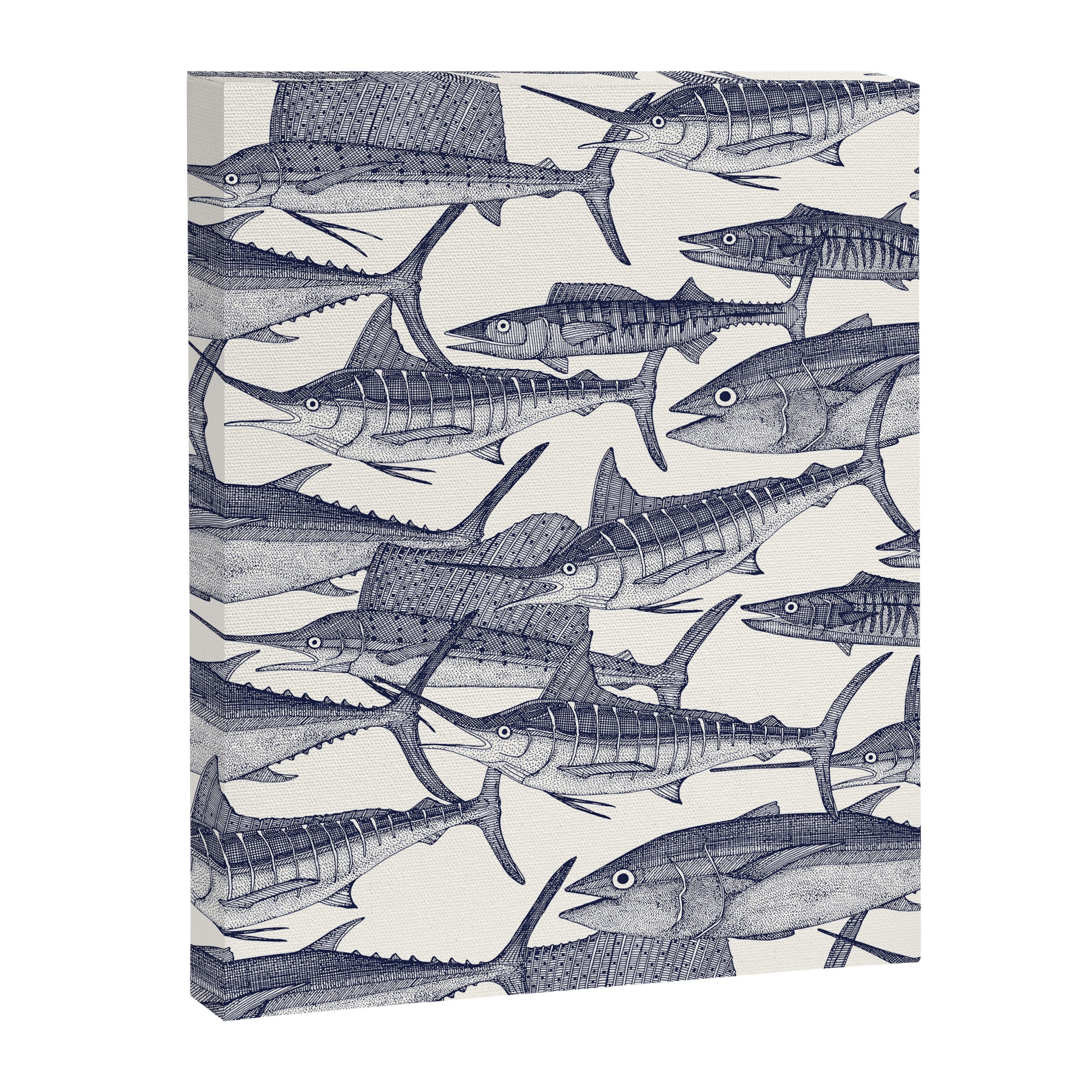 Atlantic fish blue Canvas Print Gallery Image 8