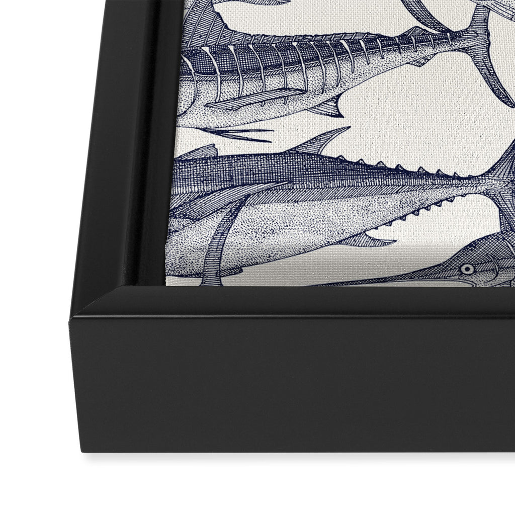 Atlantic fish blue Framed Canvas Print Gallery Image 3
