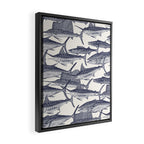 Atlantic fish blue Framed Canvas Print Gallery Image 2