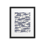 Atlantic fish blue Framed Art Print Gallery Image 6