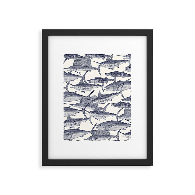 Atlantic fish blue Framed Art Print Gallery Image 6
