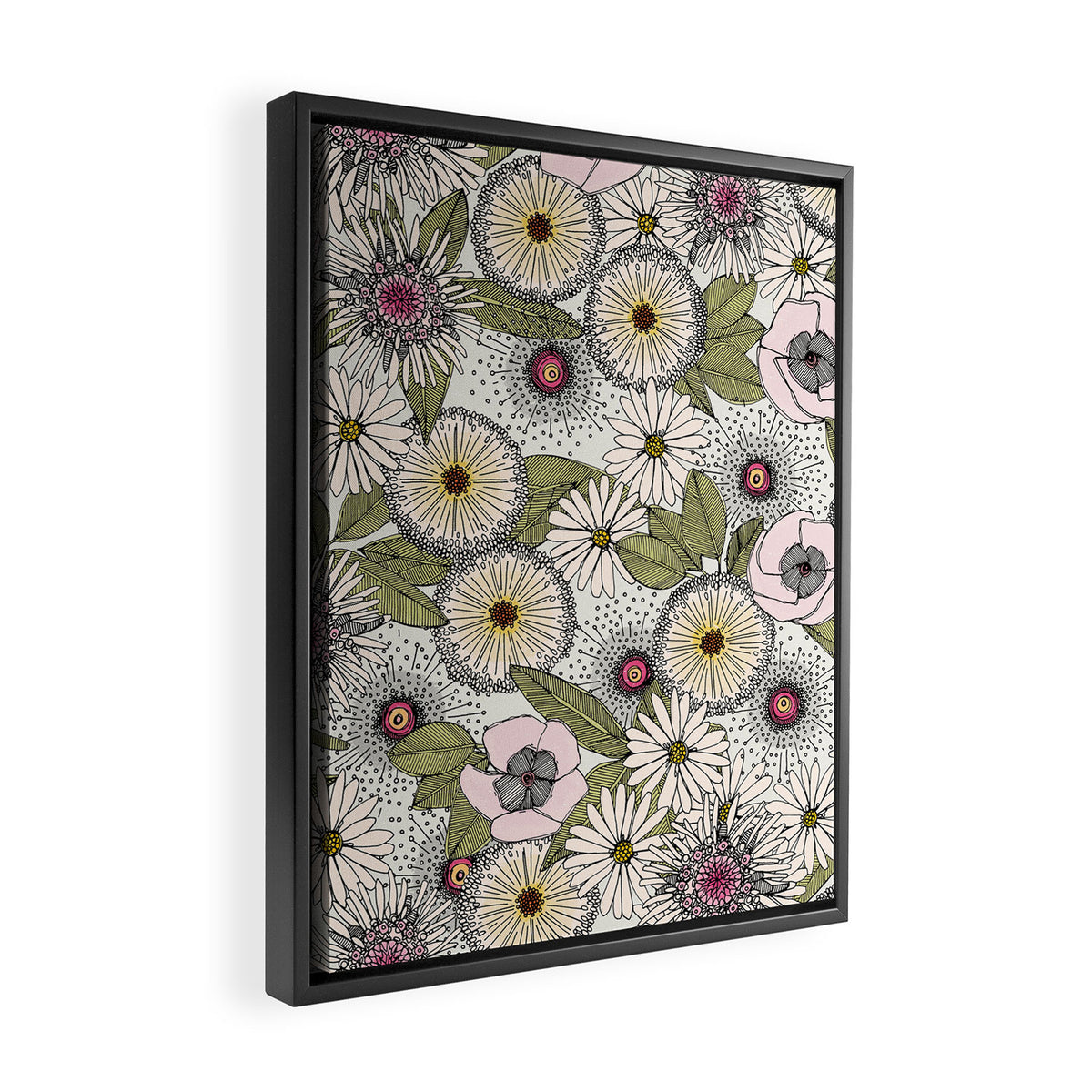 Australian garden chalk Framed Canvas Print Gallery Image 2