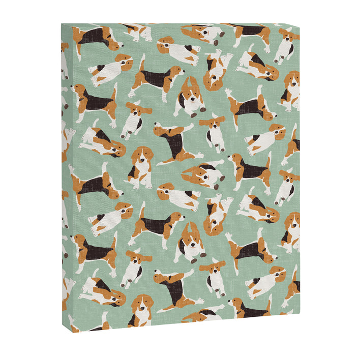 beagle scatter mint Canvas Print Gallery Image 1