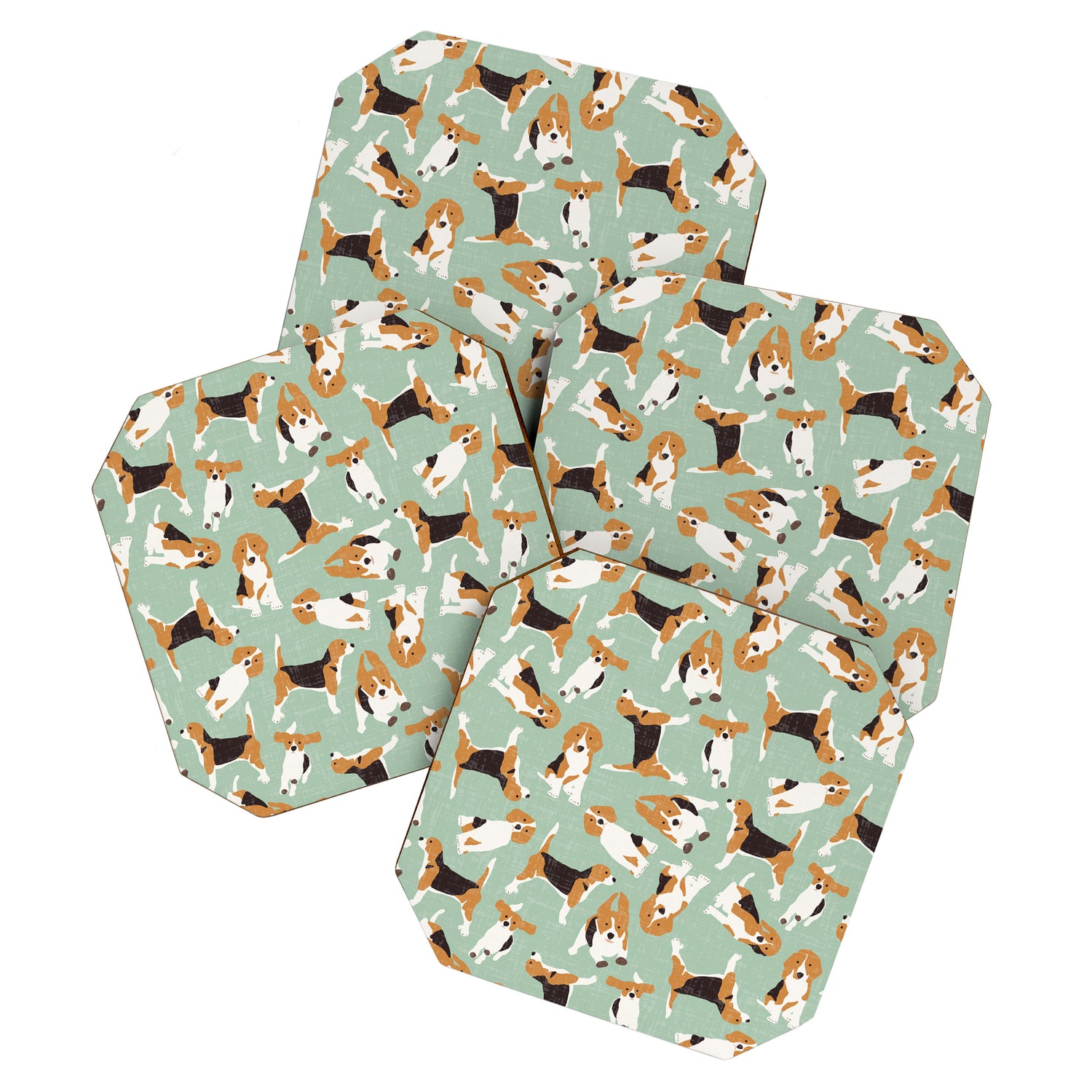 beagle scatter mint Coaster Gallery Image 1