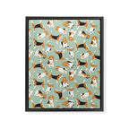 beagle scatter mint Framed Canvas Print Gallery Image 8