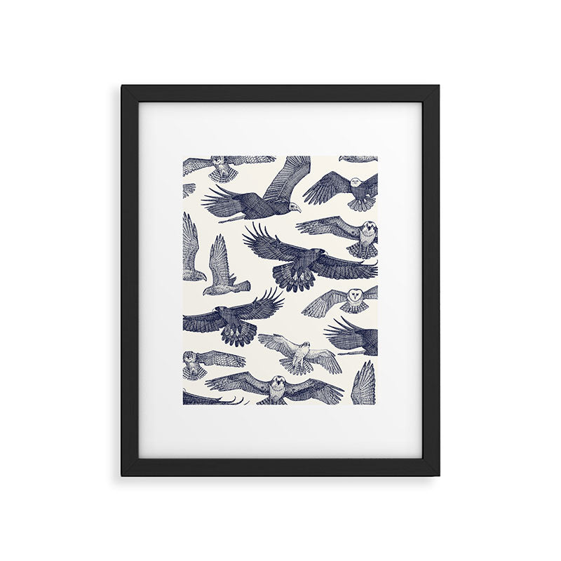 birds of prey blue Framed Art Print Gallery Image 6
