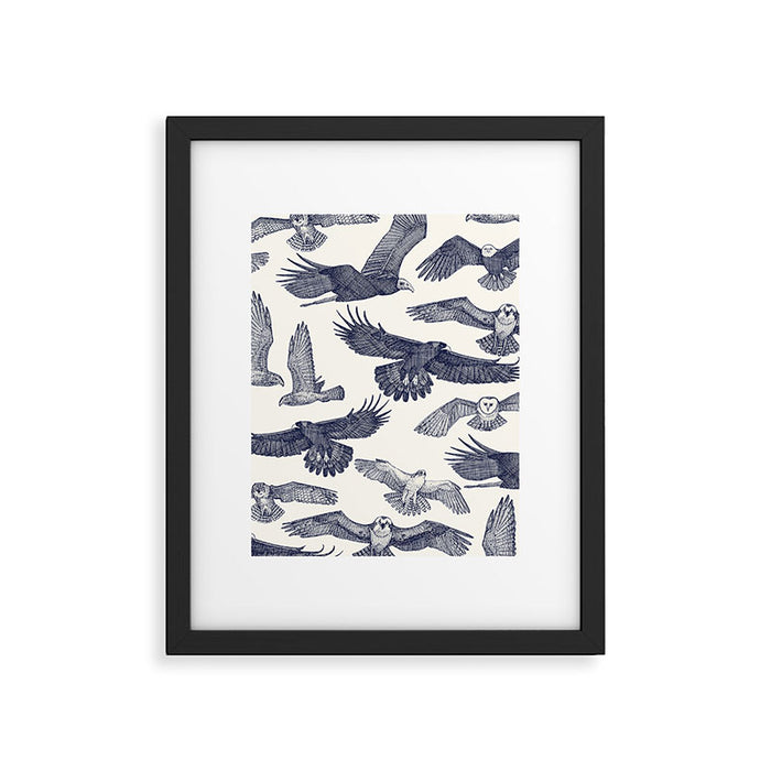 birds of prey blue Framed Art Print Gallery Image 1