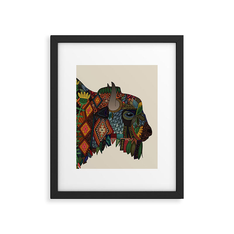 bison bone beige Framed Art Print Gallery Image 6