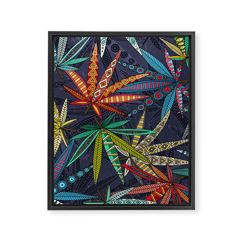 boho weed midnight Framed Canvas Print Gallery Image 8