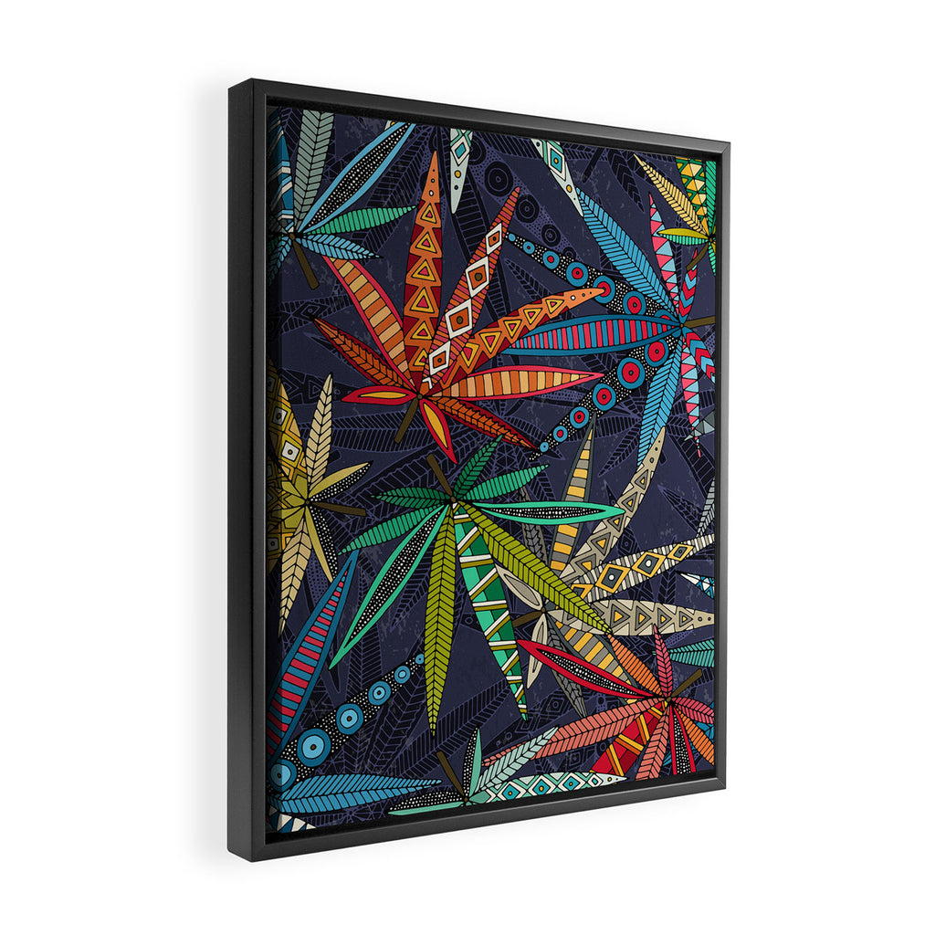 boho weed midnight Framed Canvas Print Gallery Image 2