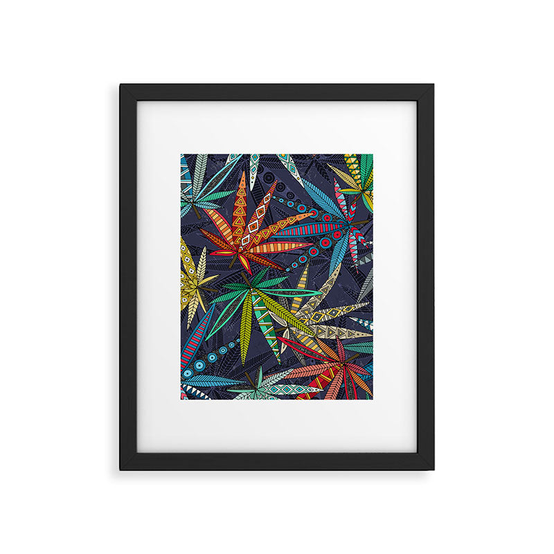 boho weed midnight Framed Art Print Gallery Image 6