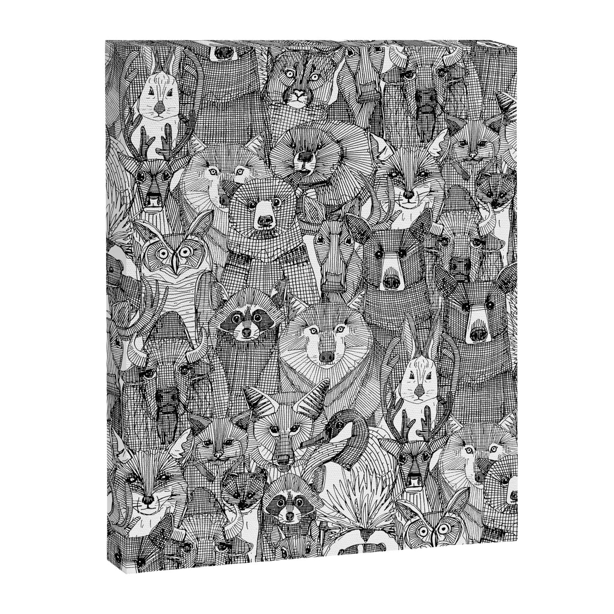 canadian animals black white Canvas Print Gallery Image 8