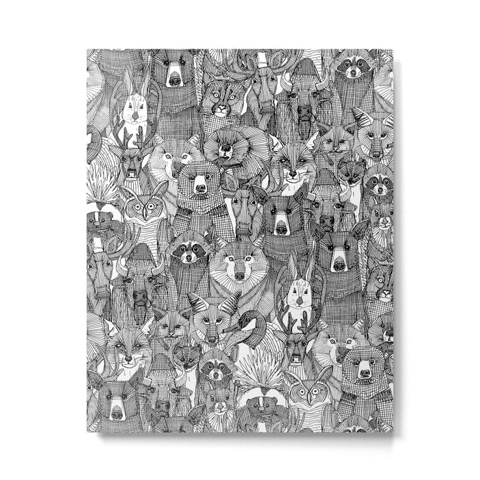 canadian animals black white Metal Print Gallery Image 1