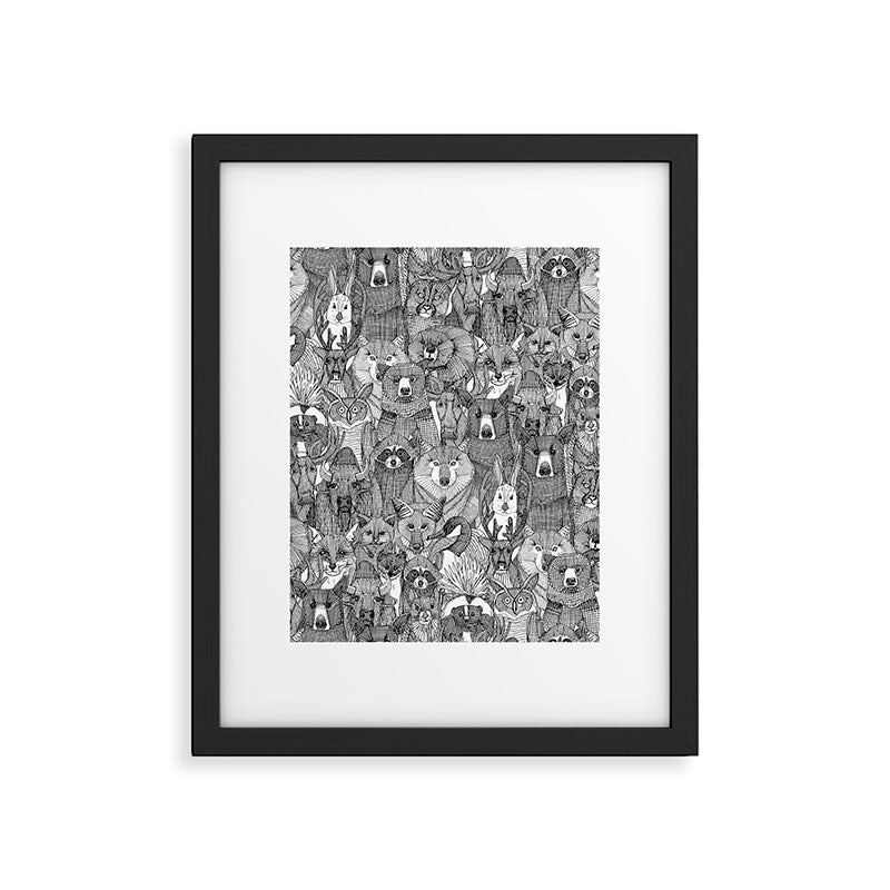 canadian animals black white Framed Art Print Gallery Image 6