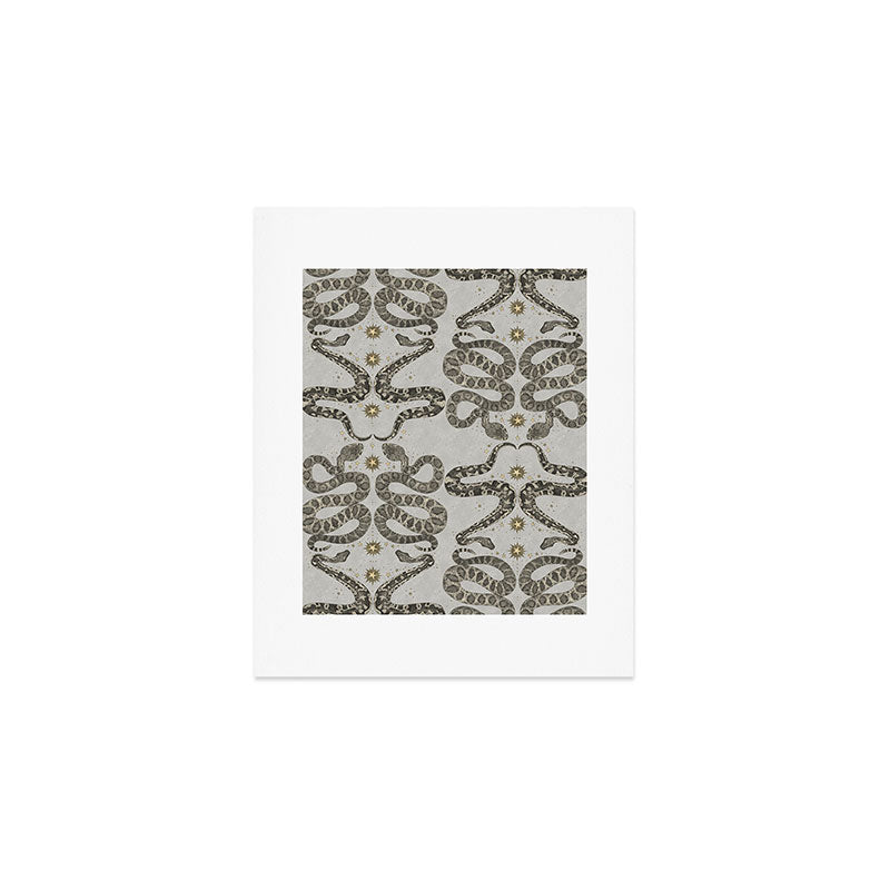 celestial snakes silver Art Print Gallery Image 1