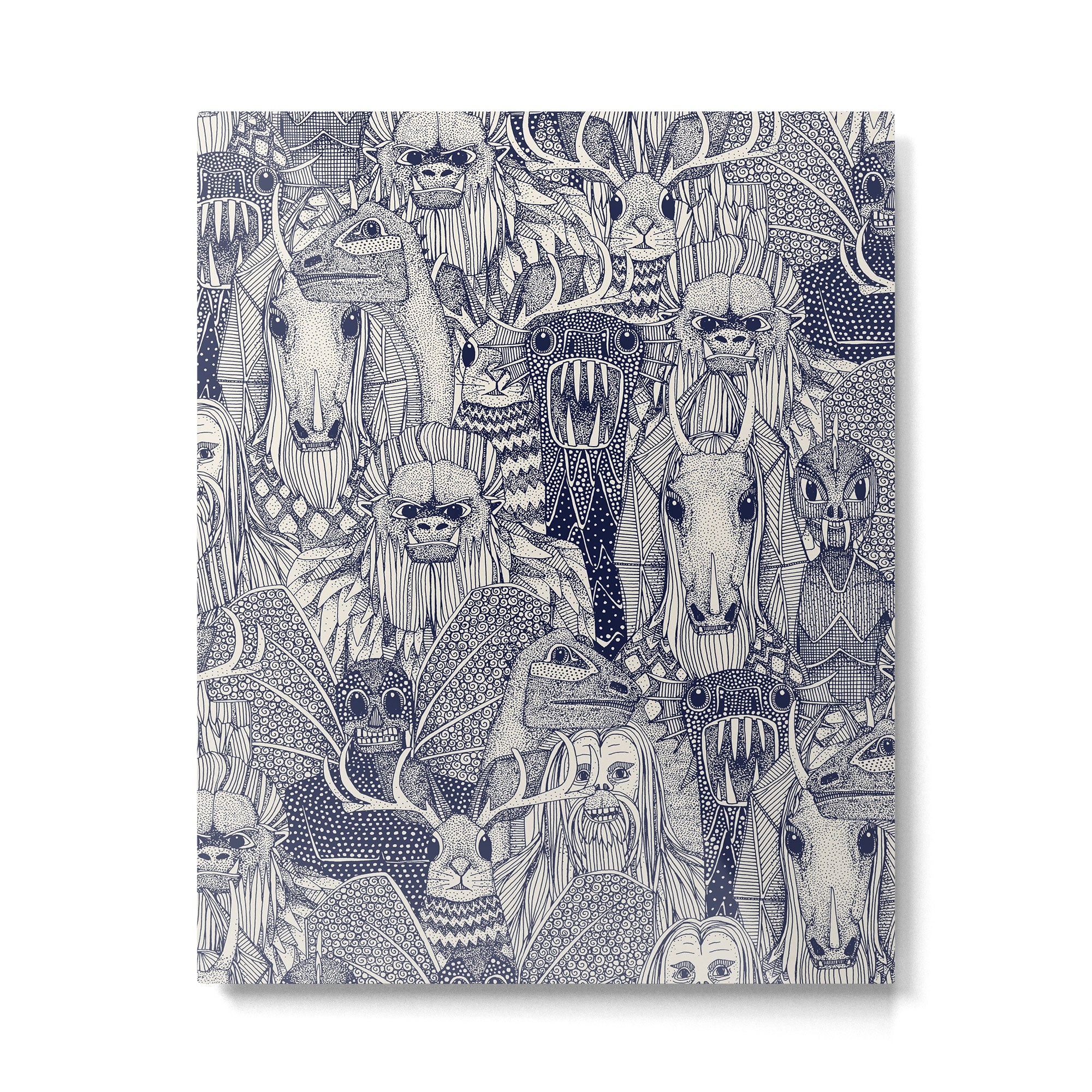 cryptid crowd blue off white Metal Print Gallery Image 6