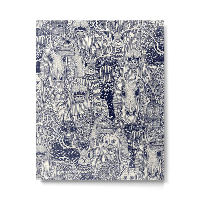 cryptid crowd blue off white Metal Print Gallery Image 1