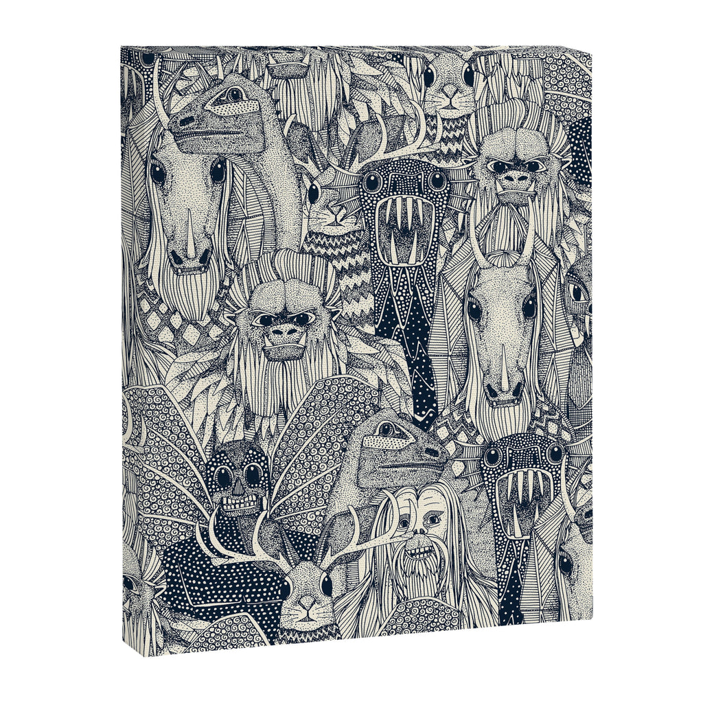 cryptid crowd indigo pearl Canvas Print Gallery Image 8