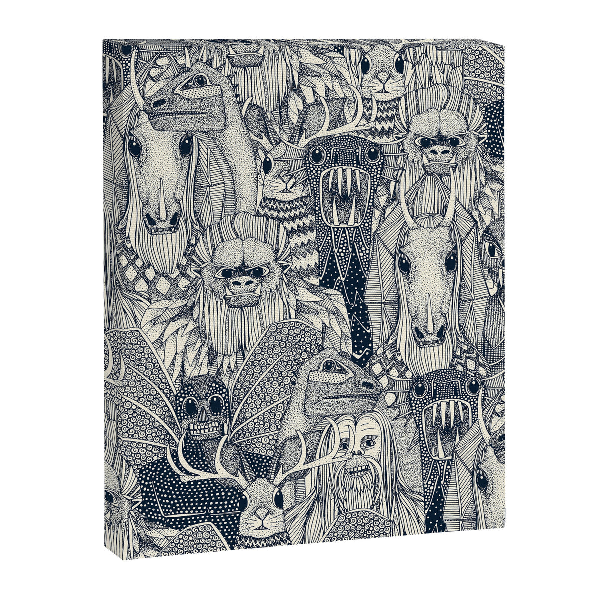 cryptid crowd indigo pearl Canvas Print Gallery Image 8