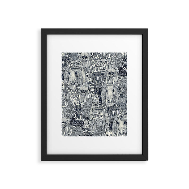 cryptid crowd indigo pearl Framed Art Print Gallery Image 6