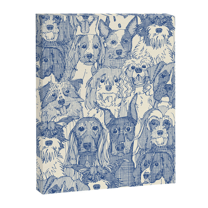 dogs aplenty classic blue pearl Canvas Print Gallery Image 1