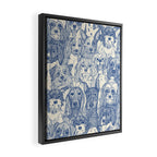 dogs aplenty classic blue pearl Framed Canvas Print Gallery Image 2
