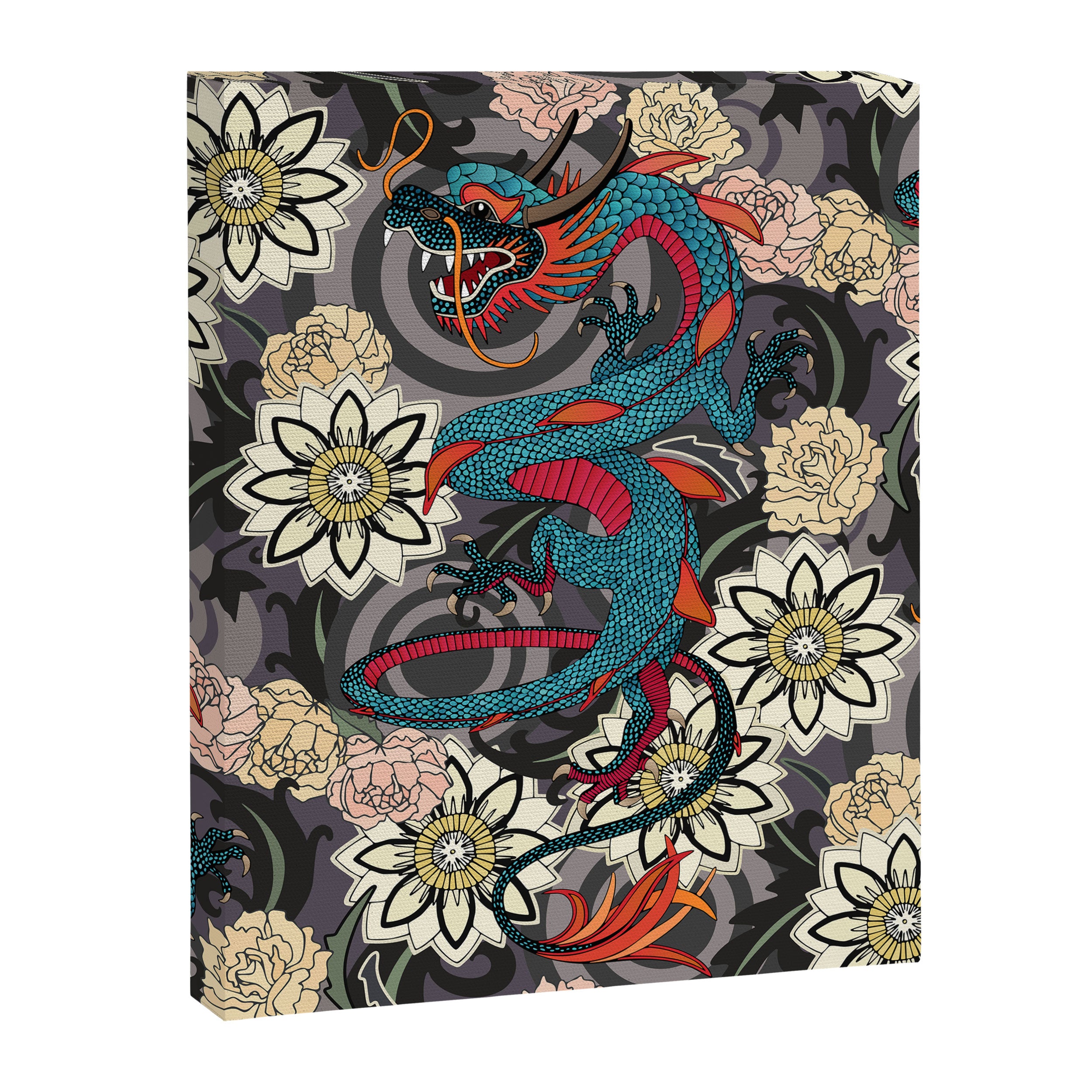 dragon tattoo dark Canvas Print Gallery Image 6