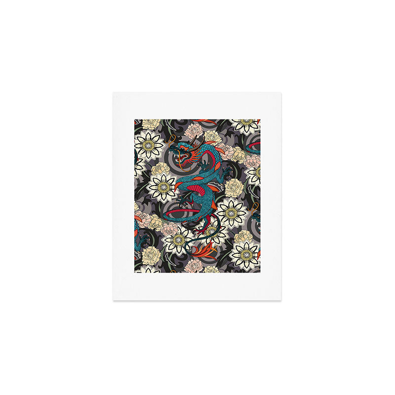 dragon tattoo dark Art Print Gallery Image 1
