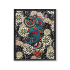 dragon tattoo dark Framed Canvas Print Gallery Image 6