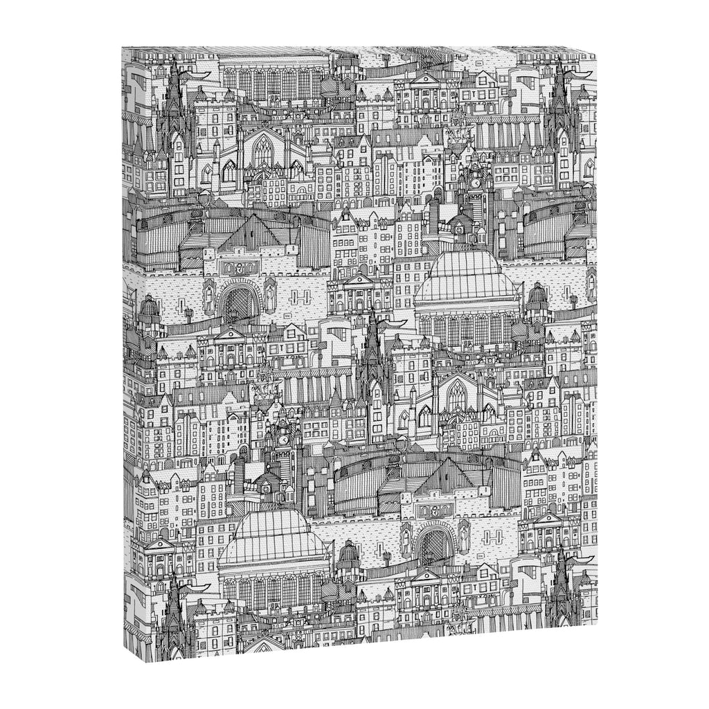 Edinburgh toile black white Canvas Print Gallery Image 8