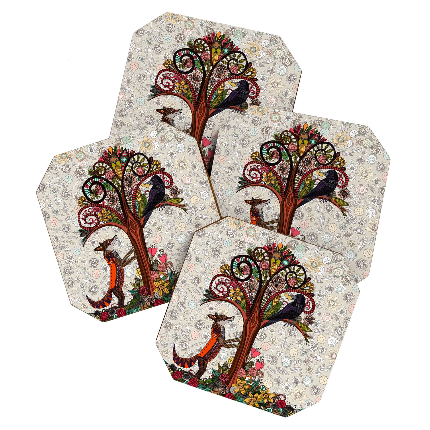 fox and crow Coaster Gallery Image 1