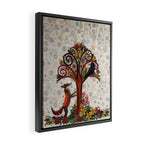 fox and crow Framed Canvas Print Gallery Image 2