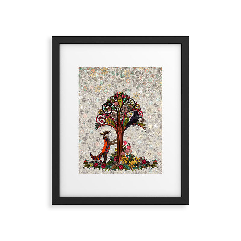 fox and crow Framed Art Print Gallery Image 6