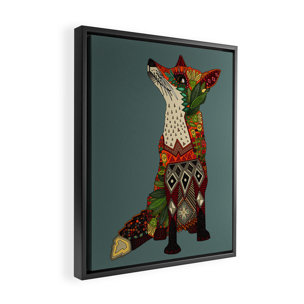 fox love Framed Canvas Print Gallery Image 2